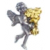 GET WELL & BEST WISHES FLOWERS PIN GUARDIAN ANGEL PIN DX